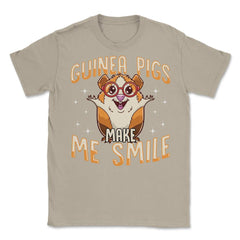 Guinea Pigs Make Me Smile Funny and Cute Cavy Lovers Gift  graphic - Cream