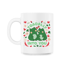 Toadally Into You Frogs Pun Totally into You Cottage core print - 11oz Mug - White