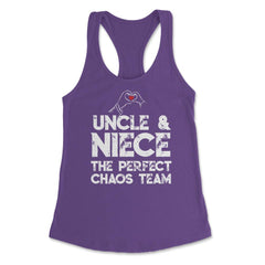 Funny Uncle And Niece The Perfect Chaos Team Humor design Women's - Purple