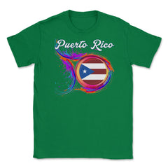 Puerto Rico Flag Gay Holi Greeting Boricua by ASJ graphic Unisex - Green
