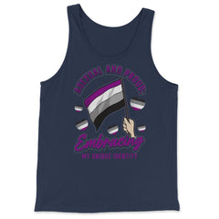 Asexual and Proud: Embracing My Unique Identity product - Tank Top - Navy