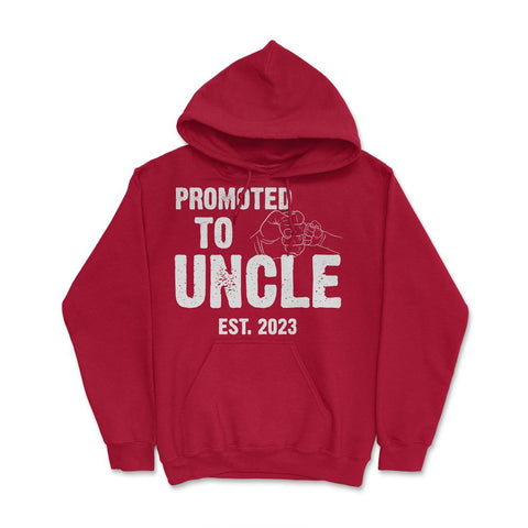 Funny Promoted To Uncle Est 2023 Soon To Be Uncle design Hoodie - Red