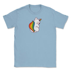 Rainbow Pride Flag Fantasy Creature Gay product Unisex T-Shirt - Light Blue