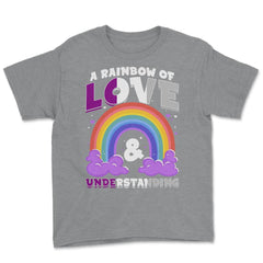 Asexual A Rainbow of Love & Understanding design Youth Tee - Grey Heather