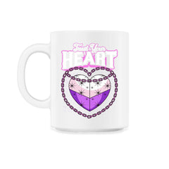 Asexual Trust Your Heart Asexual Pride product - 11oz Mug - White