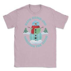 Bath Bomb-ing Through The Snow Rustic Winter graphic Unisex T-Shirt - Light Pink