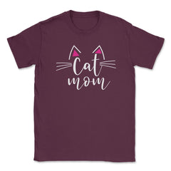 Funny Cat Mom Cute Cat Ears Whiskers Cat Lover Pet Owner product - Maroon