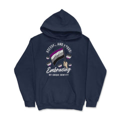 Asexual and Proud: Embracing My Unique Identity design Hoodie - Navy