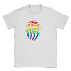 Is In My DNA Rainbow Flag Gay Pride Fingerprint Design design Unisex - White