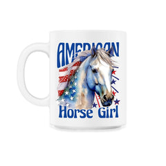 American Horse Girl Proud Patriotic Horse Girl product - 11oz Mug - White