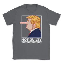 “Not Guilty” Funny anti-Trump Political Humor anti-Trump graphic - Smoke Grey