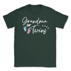 Funny Grandma Of Twins Proud Grandmother Of Grandkids product Unisex - Forest Green