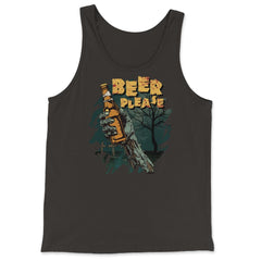Zombie Hand Holding A Beer With Beer Please Quote product - Tank Top - Black