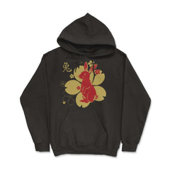 Chinese New Year of the Rabbit 2023 Symbol & Flowers product - Hoodie - Black