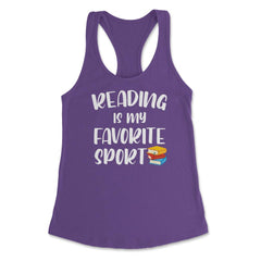 Funny Reading Is My Favorite Sport Bookworm Book Lover design Women's - Purple