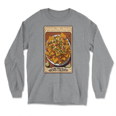 Nachos con Queso Tarot Card Mystical Magic design - Long Sleeve T-Shirt - Grey Heather
