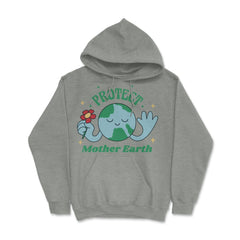 Protect Mother Earth Environmental Awareness Earth Day graphic Hoodie - Grey Heather