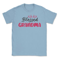 Blessed Grandma Beautiful Christian Grandmother Appreciation print - Light Blue
