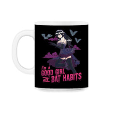 Goth Anime Bat Habits Girl Design print 11oz Mug