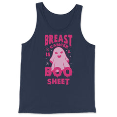 Breast Cancer Is Boo Sheet Ghost Print print - Tank Top - Navy