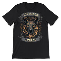 Dia De Los Perros Quote Sugar Skull Dog Lover Graphic print - Premium Unisex T-Shirt - Black