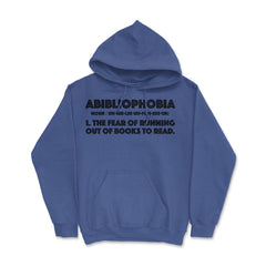 Funny Reading Lover Abibliophobia Definition Bookworm Humor graphic - Royal Blue