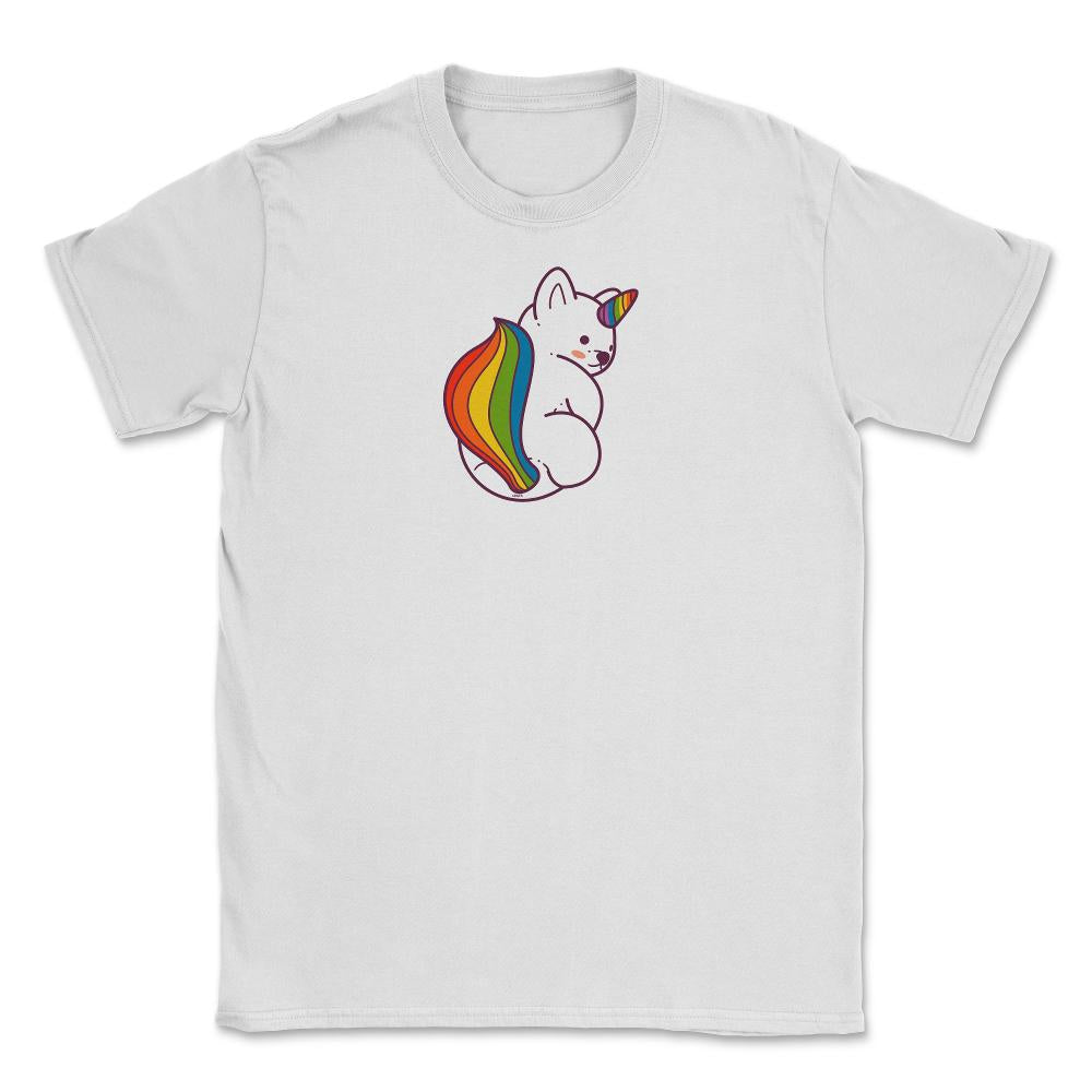 Rainbow Pride Flag Fantasy Creature Gay product Unisex T-Shirt - White