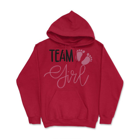 Funny Team Girl Baby Shower Gender Reveal Announcement product Hoodie - Red