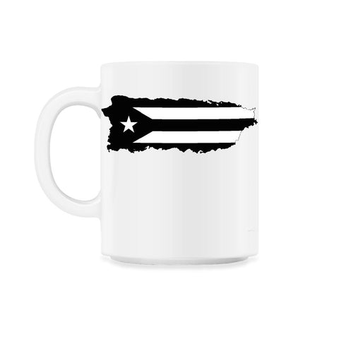 Puerto Rico Black Flag Resiste Boricua by ASJ print 11oz Mug