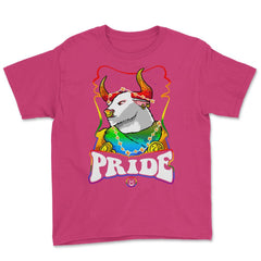 Gay Zodiac LGBTQ Zodiac Sign Taurus Rainbow Pride print Youth Tee - Heliconia