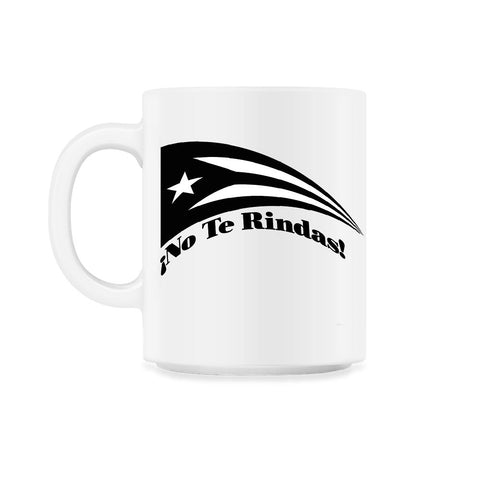 Puerto Rico Black Flag No Te Rindas Boricua by ASJ graphic 11oz Mug