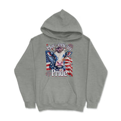 4th of July Moo-erican Pride Funny Patriotic Cow USA product Hoodie - Grey Heather