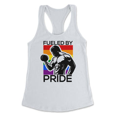 Fueled by Pride Gay Pride Iron Guy2 Gift product Women's Racerback - White