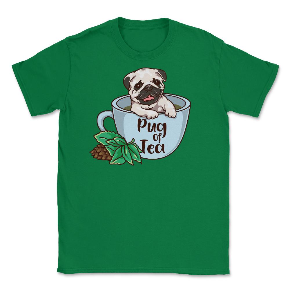 Pug Of Tea Funny Pug Inside A Tea Cup Pun Dog Lover print Unisex