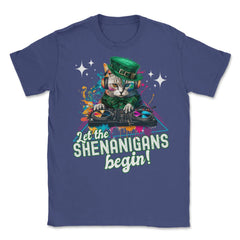 Let the Shenanigans Begin! DJ Cat Music St Patrick’s Humor design - Purple
