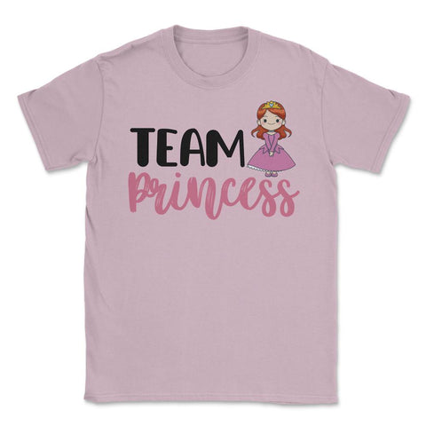 Funny Gender Reveal Announcement Team Princess Baby Girl graphic - Light Pink
