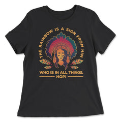 Chieftain Native American Tribal Chief Woman Native American graphic - Women's Relaxed Tee - Black