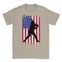 Baseball Pitcher Player American Flag USA Distressed Vintage design - Cream