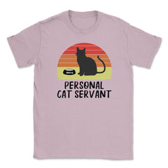 Funny Retro Vintage Cat Owner Humor Personal Cat Servant graphic - Light Pink