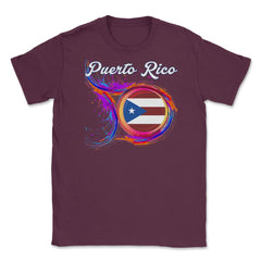 Puerto Rico Flag Gay Holi Greeting Boricua by ASJ graphic Unisex - Maroon