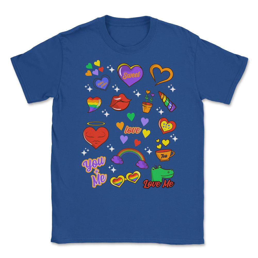 Gay Pride LGBTQ+ Collection Fun Gift design Unisex T-Shirt - Royal Blue