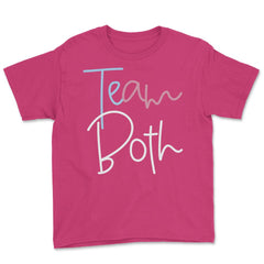 Funny Team Both Healthy Baby Pink Or Blue Gender Reveal design Youth - Heliconia