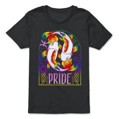 Gay Zodiac LGBTQ Zodiac Sign Pisces Rainbow Pride graphic - Premium Youth Tee - Black