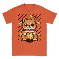 Boba Tea Bubble Tea Cute Kawaii Shiba Inu Gift print Unisex T-Shirt - Orange