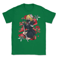 School Girl Ninja Japanese Aesthetic For Anime & Ninja Lover graphic - Green