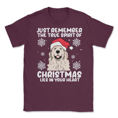 Just Remember True Spirit of Christmas Lies in Your Heart graphic - Maroon