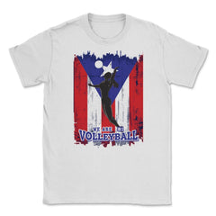 Puerto Rico Flag Volleyball Girl Player We are #1 design Unisex