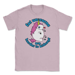 Fat Unicorns are harder to kidnap! Funny Humor design gift Unisex - Light Pink