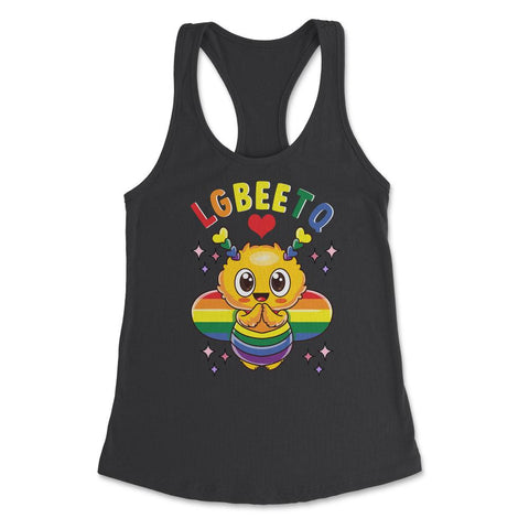 LGBEETQ Cute Bee in Rainbow Flag Colors Gay Pride print Women's
