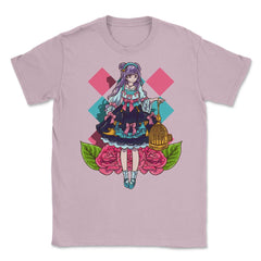 Lolita Fashion Themed Bird Cage Anime Design graphic Unisex T-Shirt
